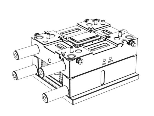 Transparent middle frame (1*1) / Cold runner / Three-plates mold No.22448